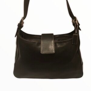 Coach black leather Hampton purse bag